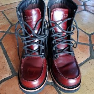 2 tone UGG boots red and black